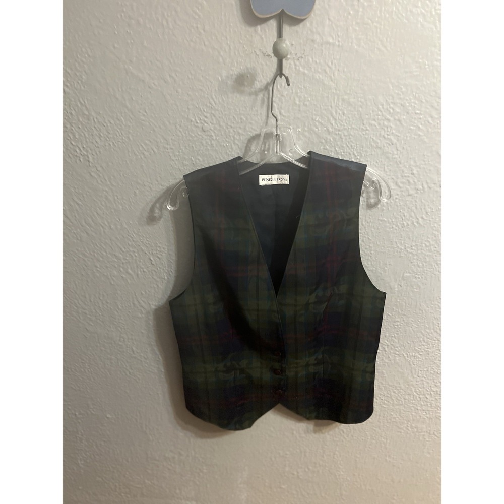 Vintage Pendleton Vest Women Button Up Wool Size See Description